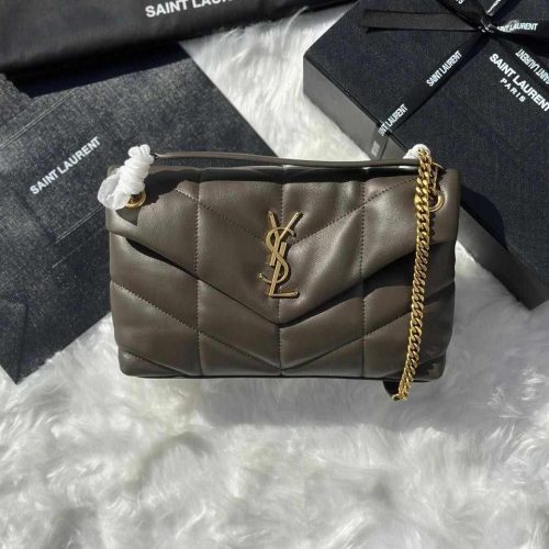 YSL Shoulder Bag Toy Puffer Light Musk