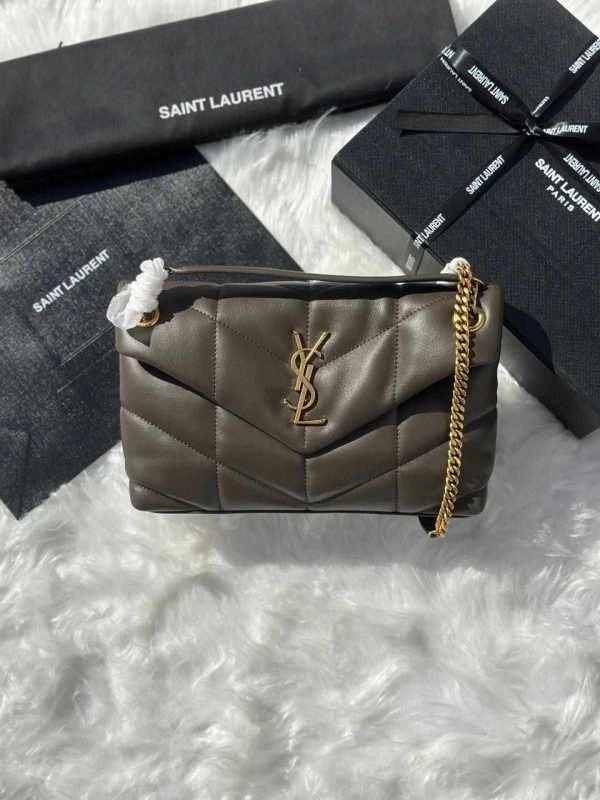 YSL Shoulder Bag Toy Puffer Light Musk