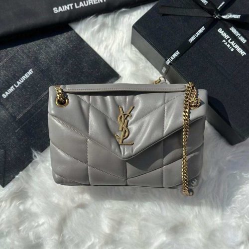 YSL Bag Toy Puffer Storm Grey
