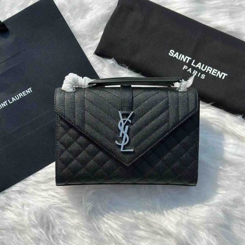 YSL Envelope Bag Medium Monogram Black