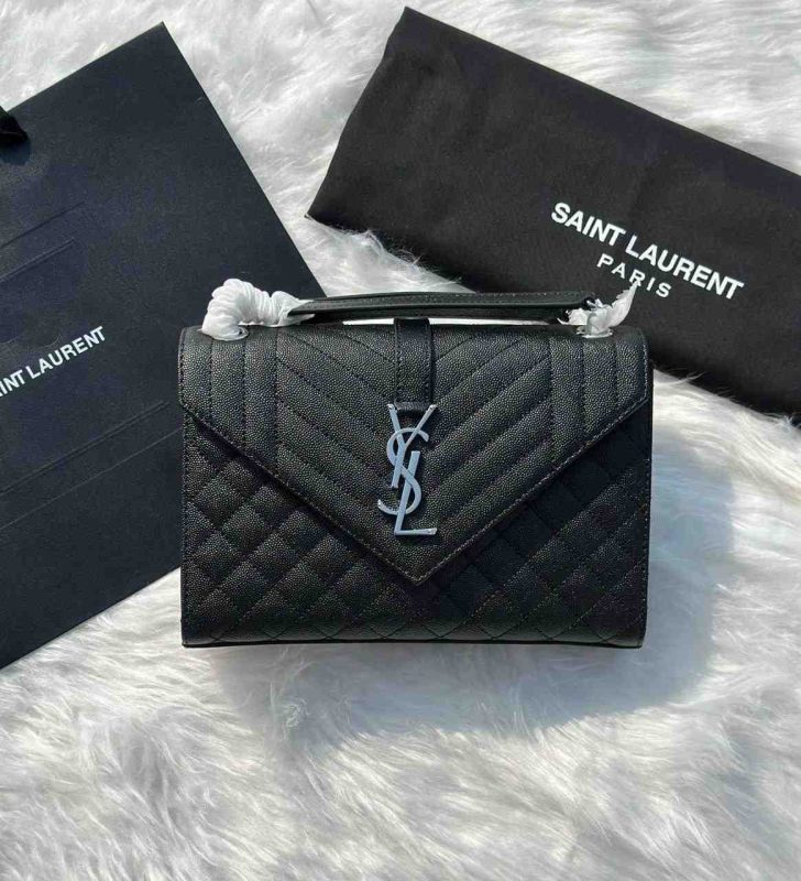 YSL Envelope Bag Medium Monogram Black