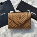 YSL Envelope Bag Medium Monogram Brown