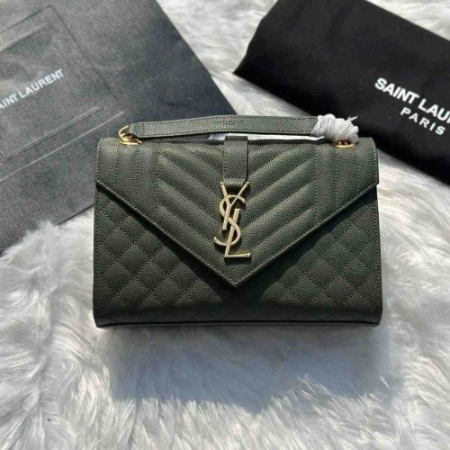 YSL Envelope Bag Monogram Green