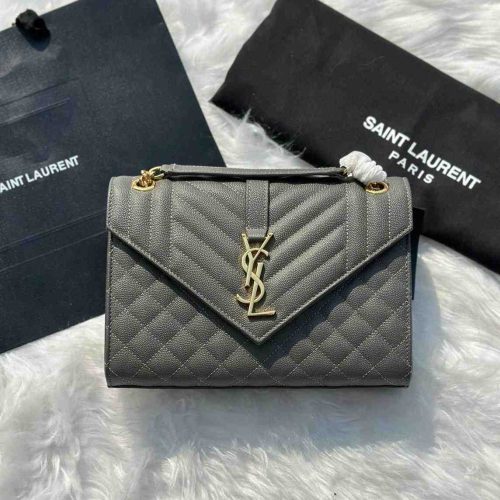 YSL Envelope Bag Monogram Grey