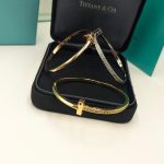 Tiffany & Co. T1 Narrow Hinged Bangle In with diamonds