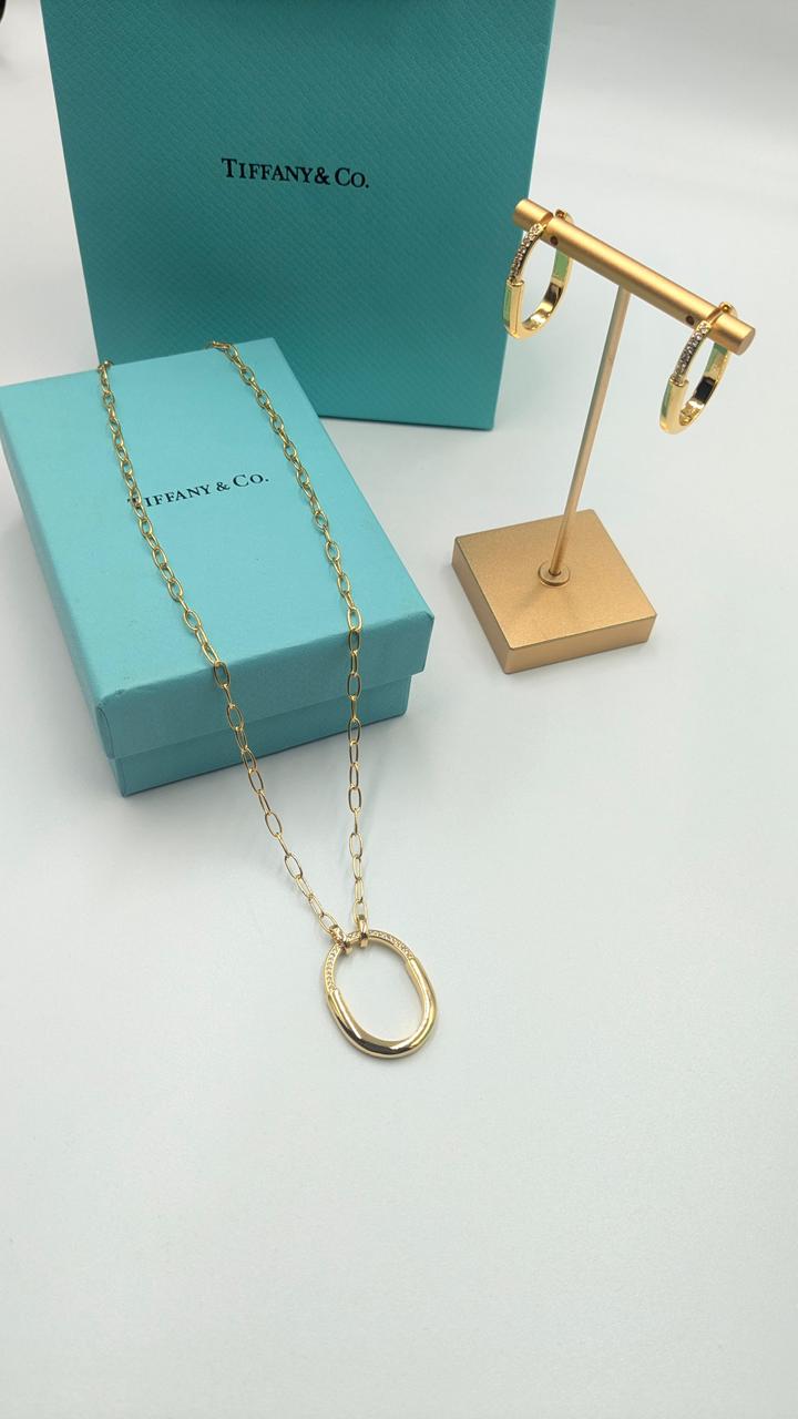 Tiffany & Co. Yellow Gold Lock Pendant Necklace Tiffany & Co. Yellow Gold Lock Pendant Necklace - Image 1