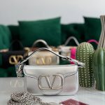 Valentino Bag Small Loco Silver Metallic