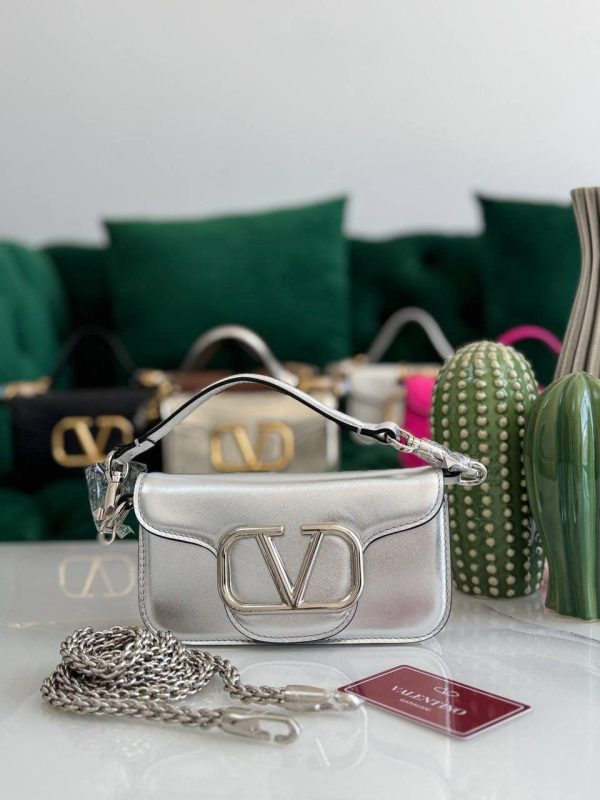 Valentino Bag Small Loco Silver Metallic