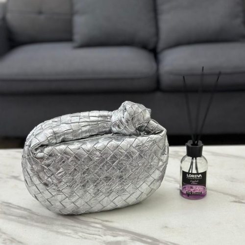 Bottega Veneta Mini Jodie Silver Metallic