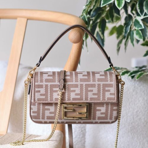 Fendi Baguette Mini Beige FF Jacquard