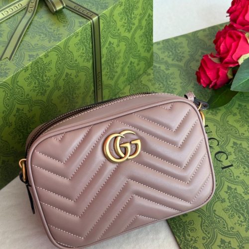 Gucci GG Marmont Small Camera Bag Pink Beige