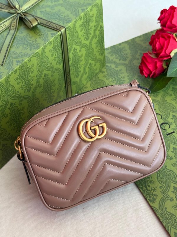 Gucci GG Marmont Camera Bag Pink Beige