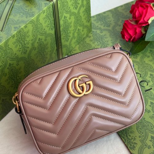 Gucci GG Marmont Camera Bag Pink Beige
