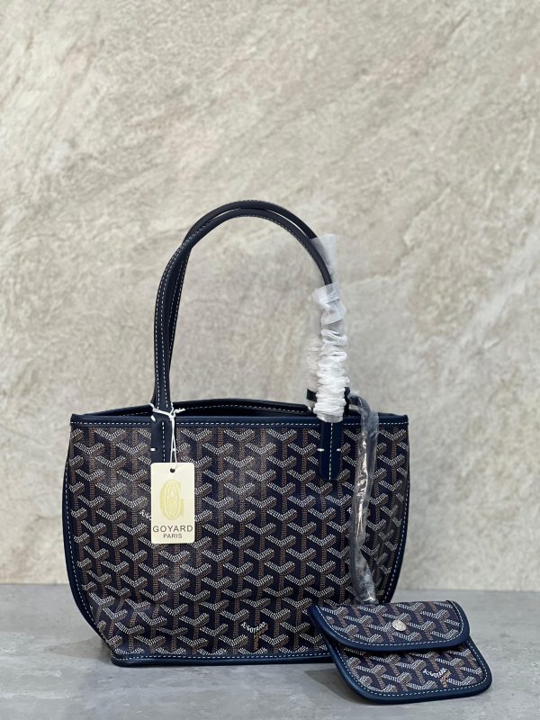 Goyard Anjou Mini Tote Bag Navy