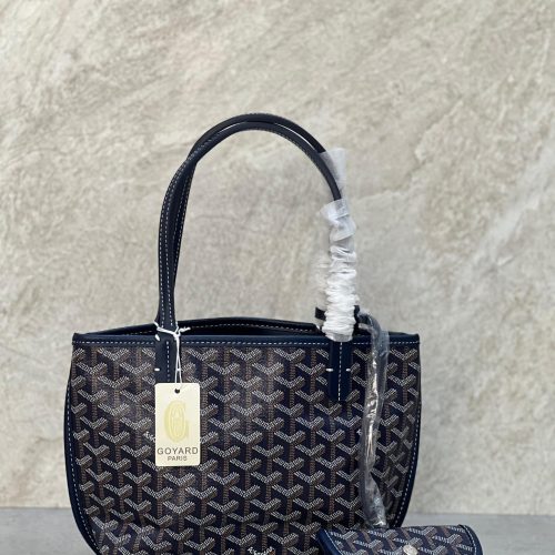 Goyard Anjou Mini Tote Bag Navy