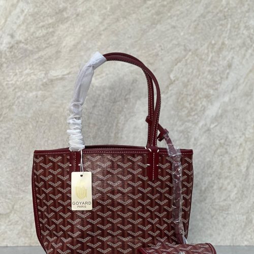 Goyard Anjou Mini Tote Bag Burgundy
