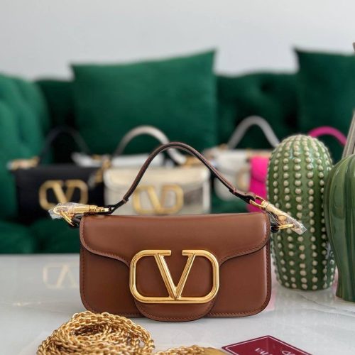 Valentino Shoulder Bag Small Loco Brown