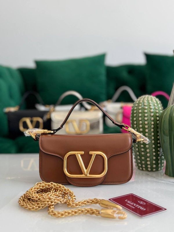 Valentino Shoulder Bag Small Loco Brown