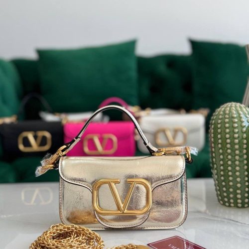 Valentino Bag Small Gold Metallic