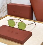 Loro Piana Weekend Round Frame Titanium and Acetate Sunglasses - Image 3