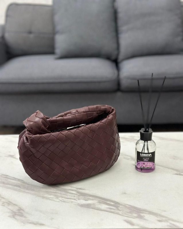 Bottega Veneta Mini Jodie Dark Red