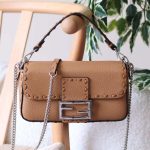 Fendi Baguette Mini Brown Selleria 309 Stitches