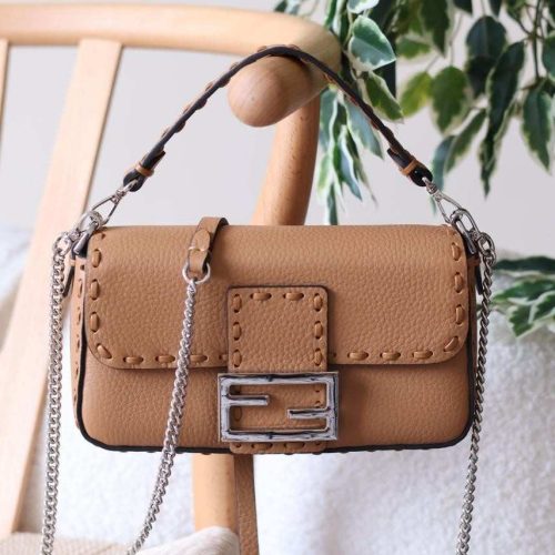 Fendi Baguette Mini Brown Selleria 309 Stitches