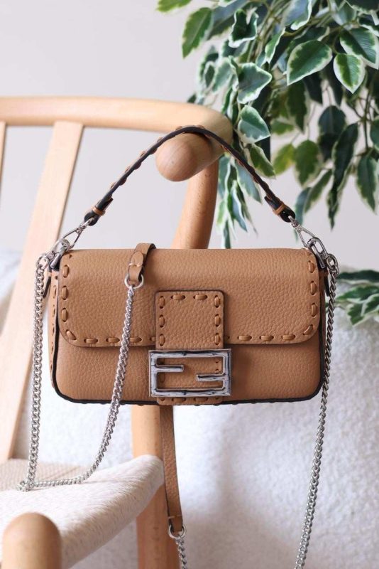 Fendi Baguette Mini Brown Selleria 309 Stitches