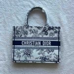 Dior Book Tote Medium Ecru Blue Toile de Jouy