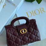 Dior Jolie Mini Bag Burgundy Cannage Lambskin
