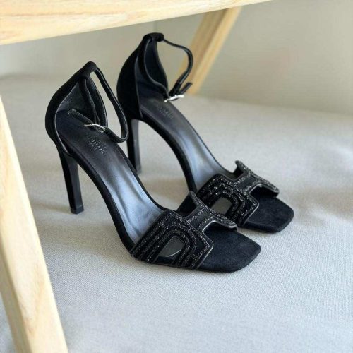 Hermes Joy 105 Noir Black Suede