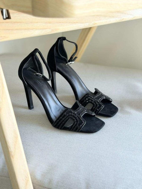 Hermes Joy 105 Noir Black Suede