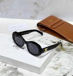 CELINE Triomphe 01 Acetate Oval Sunglasses - Image 3