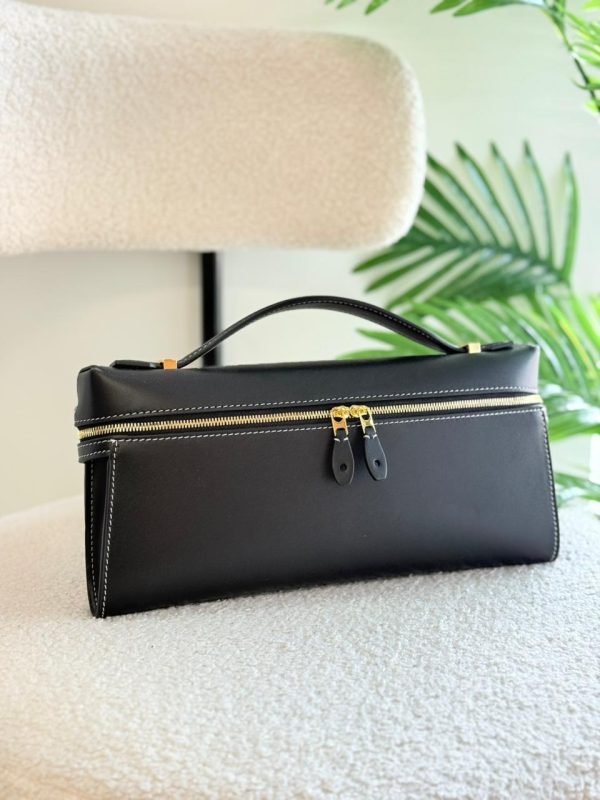 Loro Piana Clutch L29 Black Calfskin