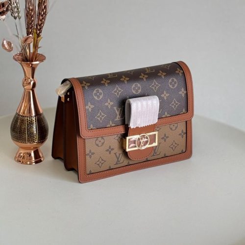 Louis Vuitton Dauphine MM Dark Brown Reverse Monogram Canvas Bag