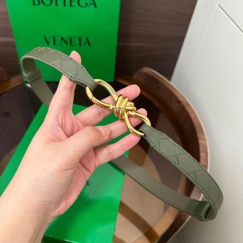 Bottega Veneta Intrecciato Leather Belt Knot Buckle
