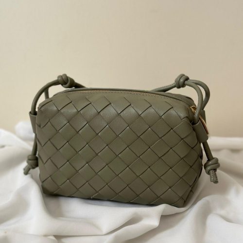 Bottega Veneta Loop Camera Mini Olive Green