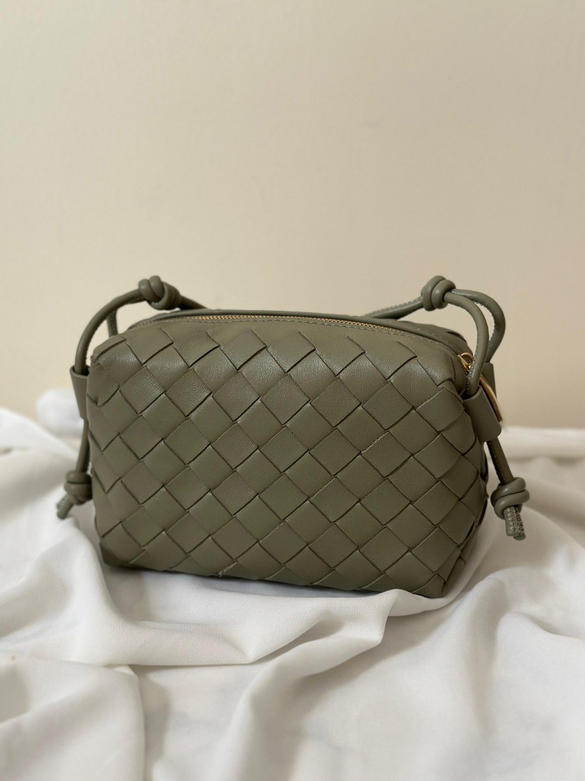 Bottega Veneta Loop Camera Mini Olive Green Bottega Veneta Loop Camera Mini Olive Green