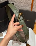 Bottega Veneta Pickle Intrecciato Leather Wide Belt Knot Buckle