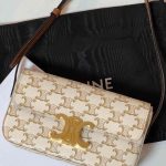 Celine Shoulder Bag Claude Triomphe White