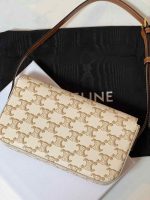 Celine Shoulder Bag Claude Triomphe White