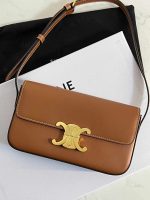 Celine Shoulder Bag Claude Triomphe Natural Tan