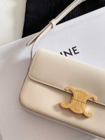 Celine Shoulder Bag Claude Triomphe Off White