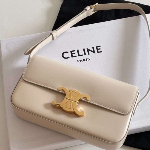Celine Shoulder Bag Claude Triomphe Off White