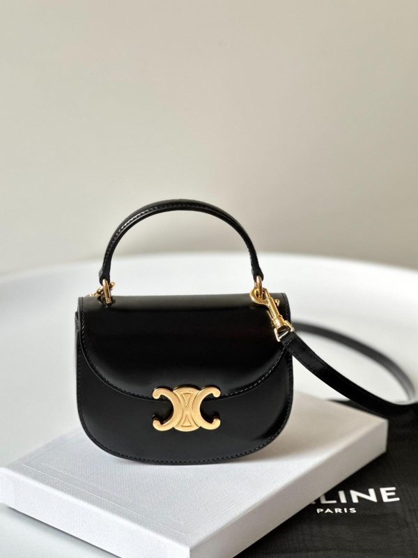 Celine Mini Besace Clea Bag Black