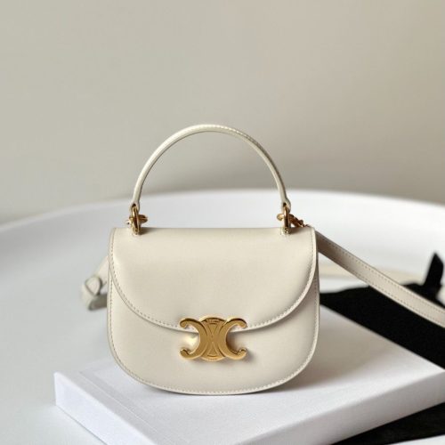 Celine Mini Besace Clea Bag White