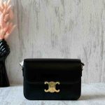 Celine Triomphe Classique Black Shiny Calfskin