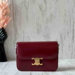 Celine Triomphe Classique Light Burgundy Calfskin