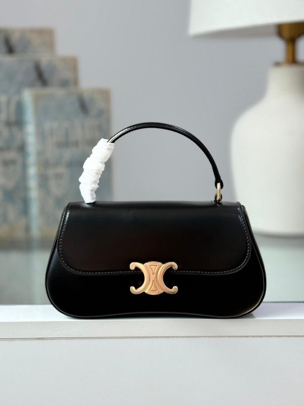Celine Handbag Teen Lola Black Calfskin