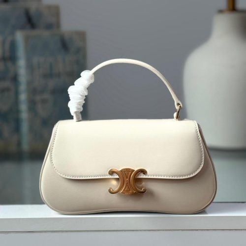 Celine Handbag Teen Lola White Calfskin